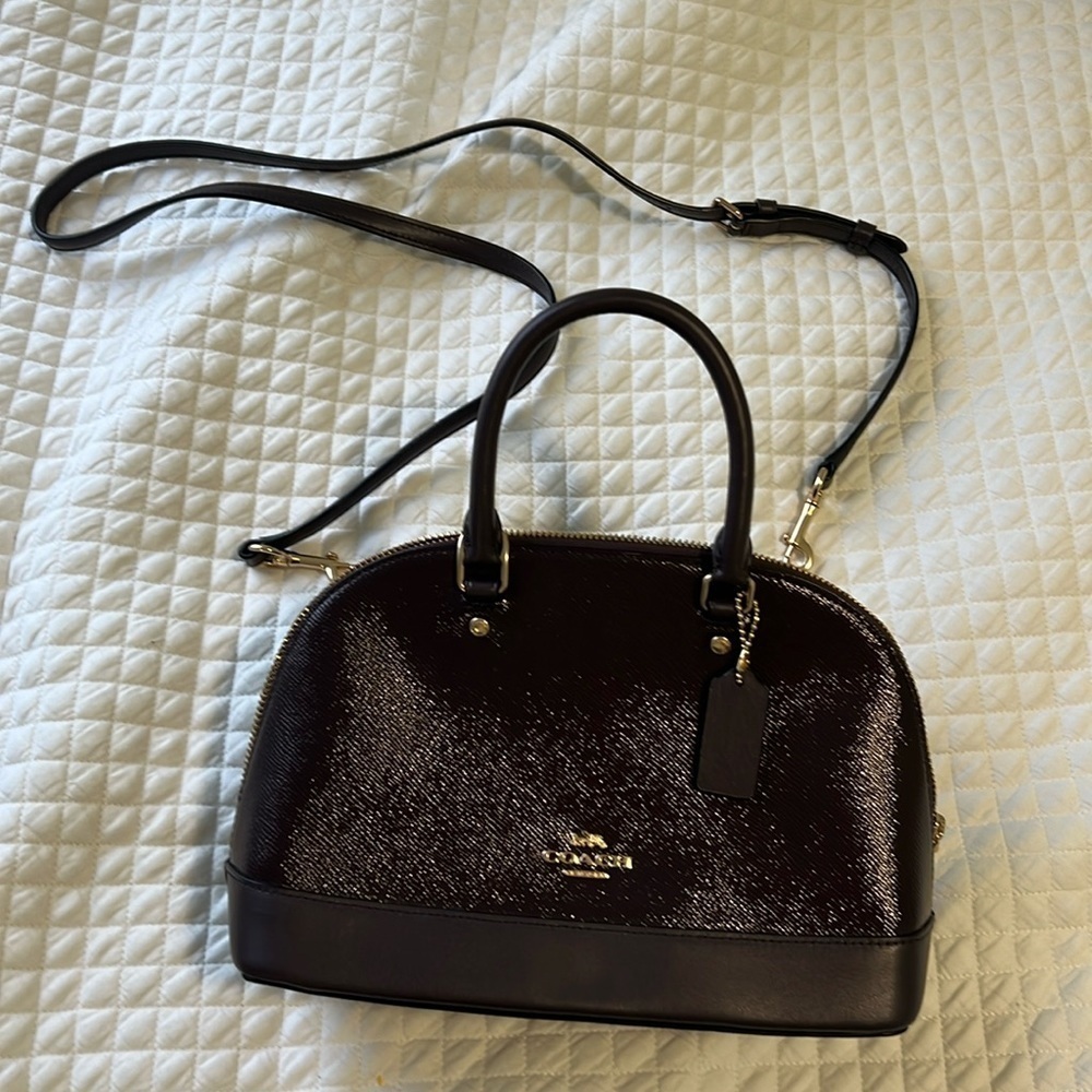 Coach Sierra Small Satchel Burgundy Leather